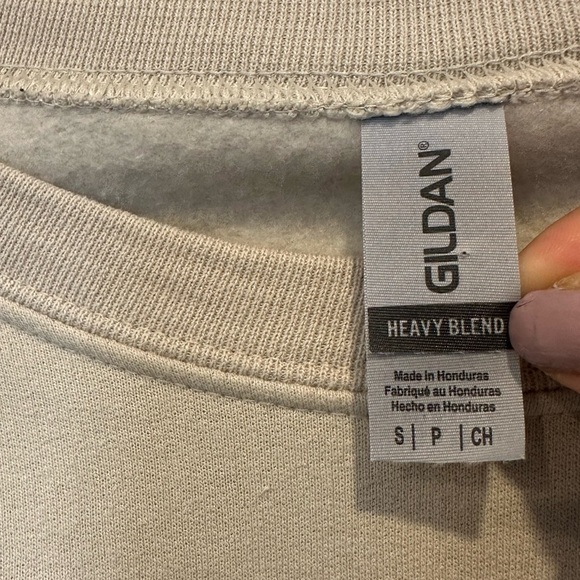 ⚡️2/$25⚡️Karma Cat Beige Pink Heavy Cotton Women’s Crewneck Sweater |Cat Lover😻 - Picture 5 of 6